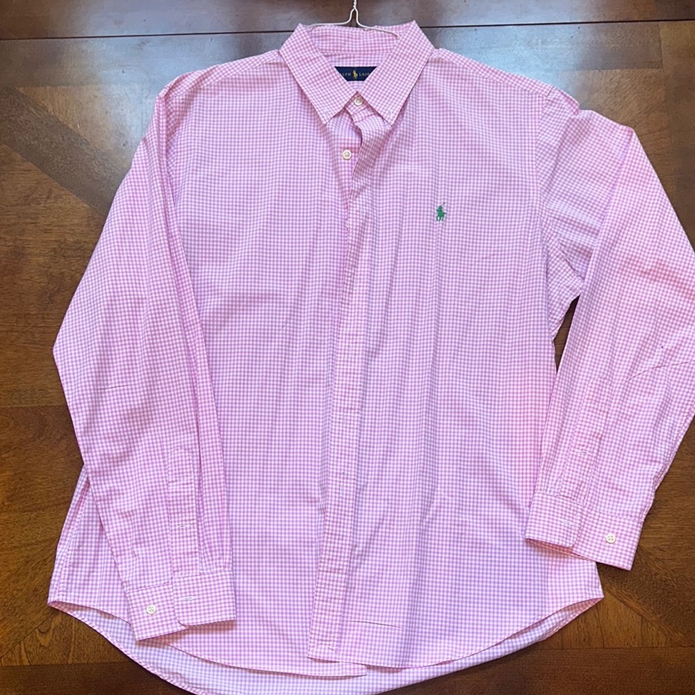 Ralph Lauren Pink Checkered Men's Shirt